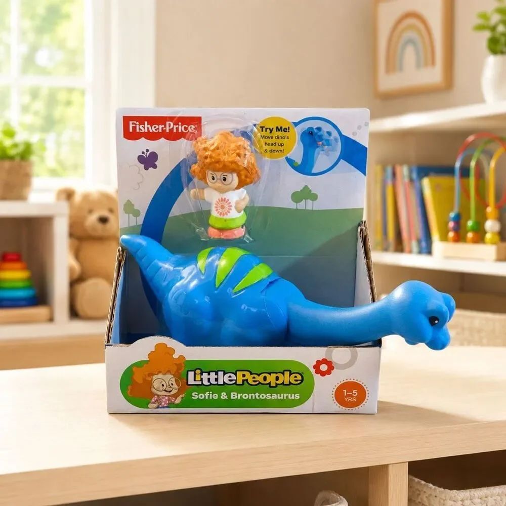 NEW FISHER PRICE LITTLE PEOPLE SOPHIE & APATOSAURUS DINOSAUR
